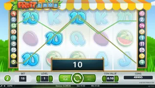 Paylines of Fruit Shop game from NetEnt